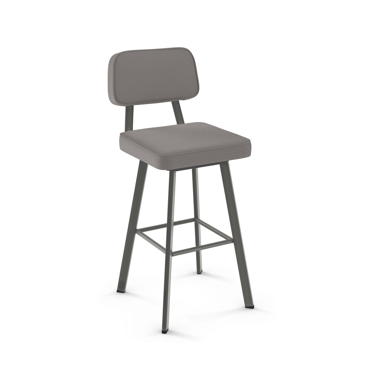 Mat Dark Grey Metal Swivel Barstool Q203818