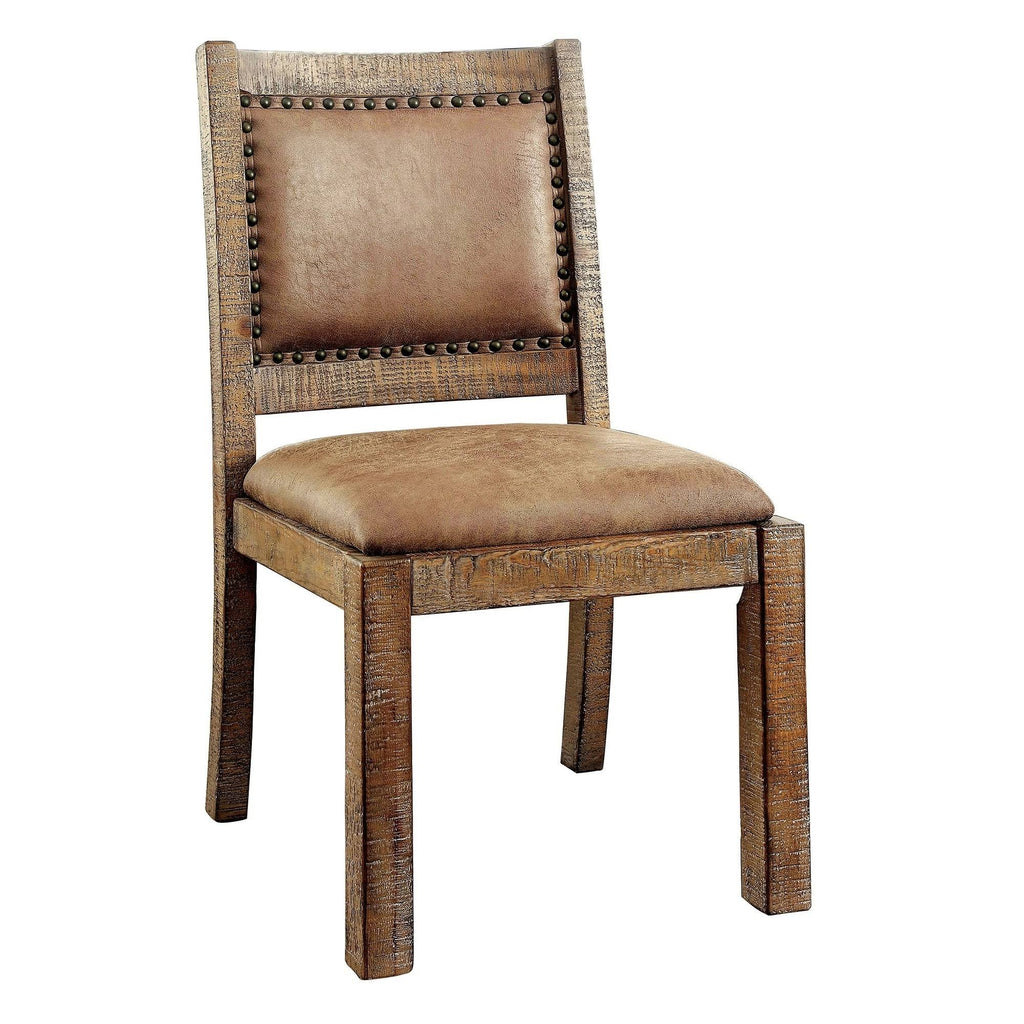 Rustic Pine Side Chair Set of 2 R36595