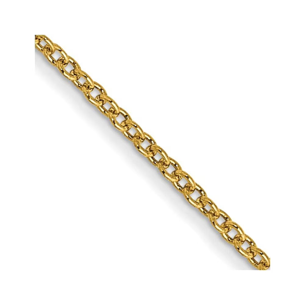 14K Yellow Gold 1mm Cable Chain P4433