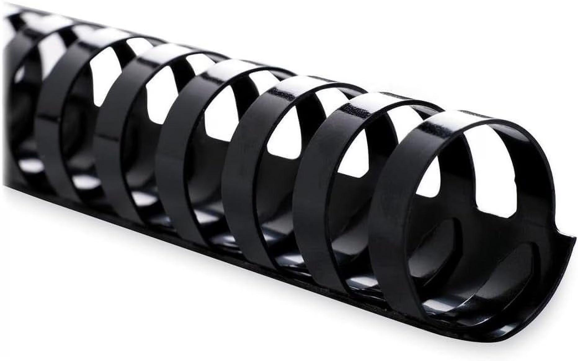 Black Plastic Binding Spines, 100 Per Box, 1", 200 Sheet Capacity U8738