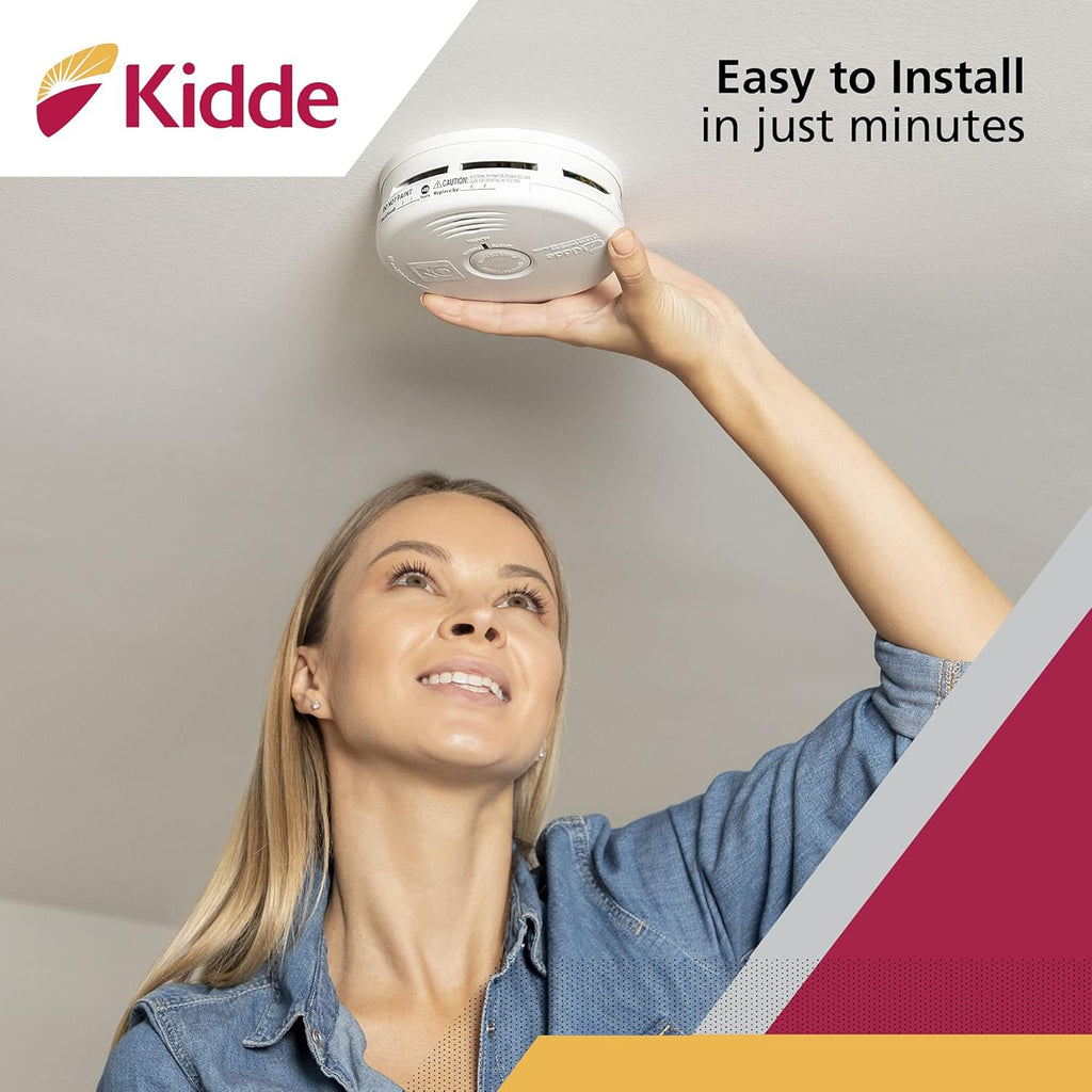 Combination Smoke & CO Alarm with Lithium Battery, Pack of 2 D795