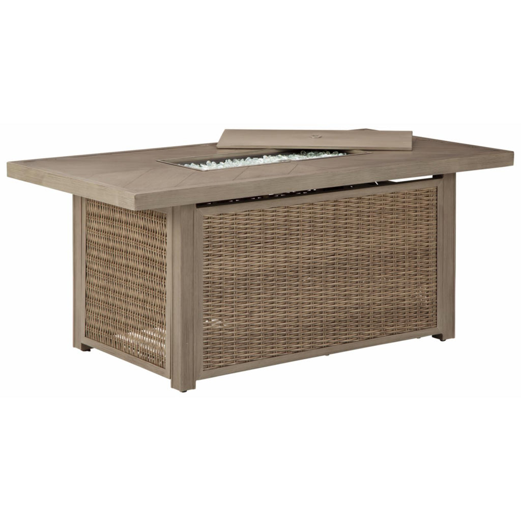 Rectangular Fire Pit Table in Beige X521550