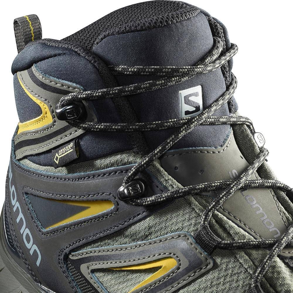 Castor Gray Black Green Sulphur Mid Hiking Boots D934