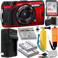 Red Digital Camera with 64GB SDXC Memory Card and 2X Replacement Batteries with Charger J32003