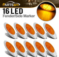 10Pcs 6-1/2inch Amber Clearance Marker Light with Bullet Terminal W12100