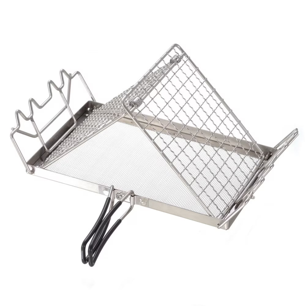 Stainless Steel Folding Camp Stove Toaster Rack Y109968