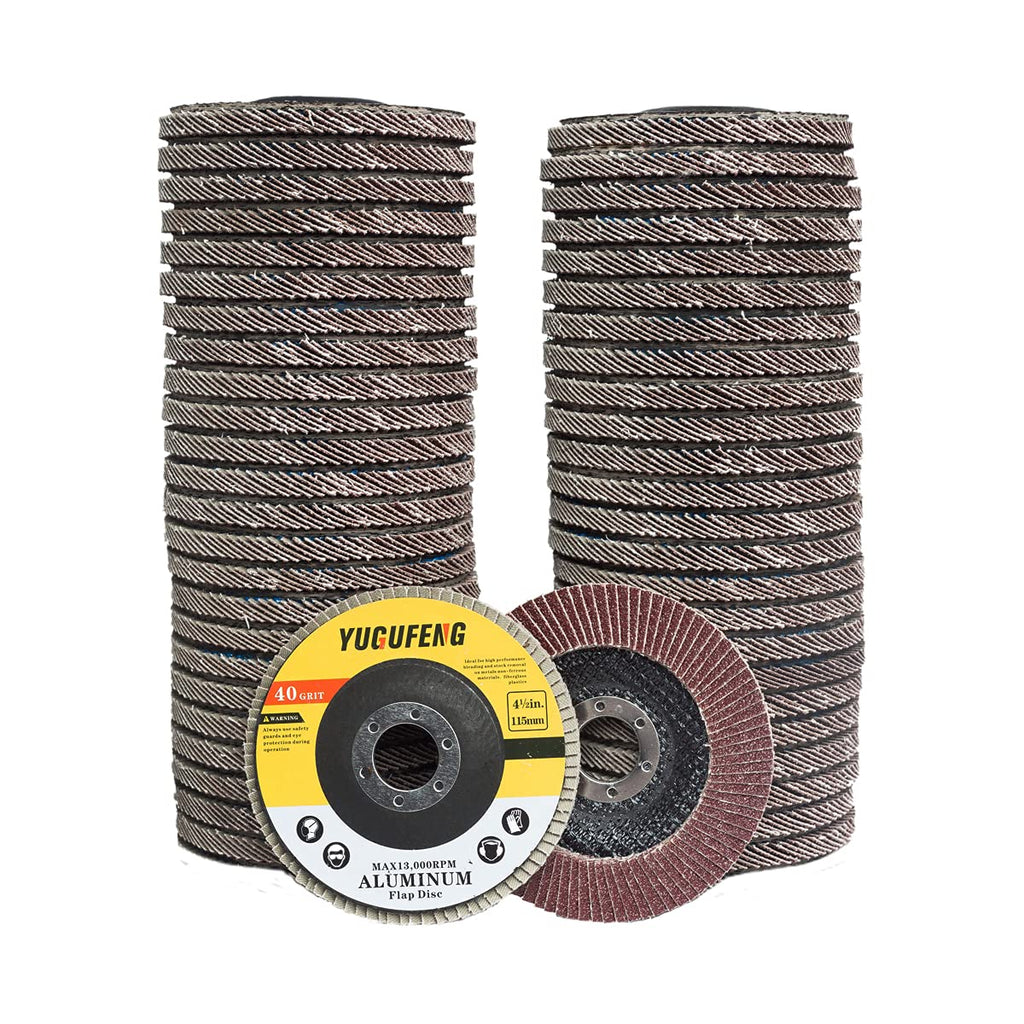 4.5" x 7/8" 50 Pack 40 Grit Type 27 Aluminum Oxide Abrasive Sanding Disc U79688