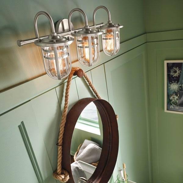3 Light Brushed Nickel Bath Light V5973