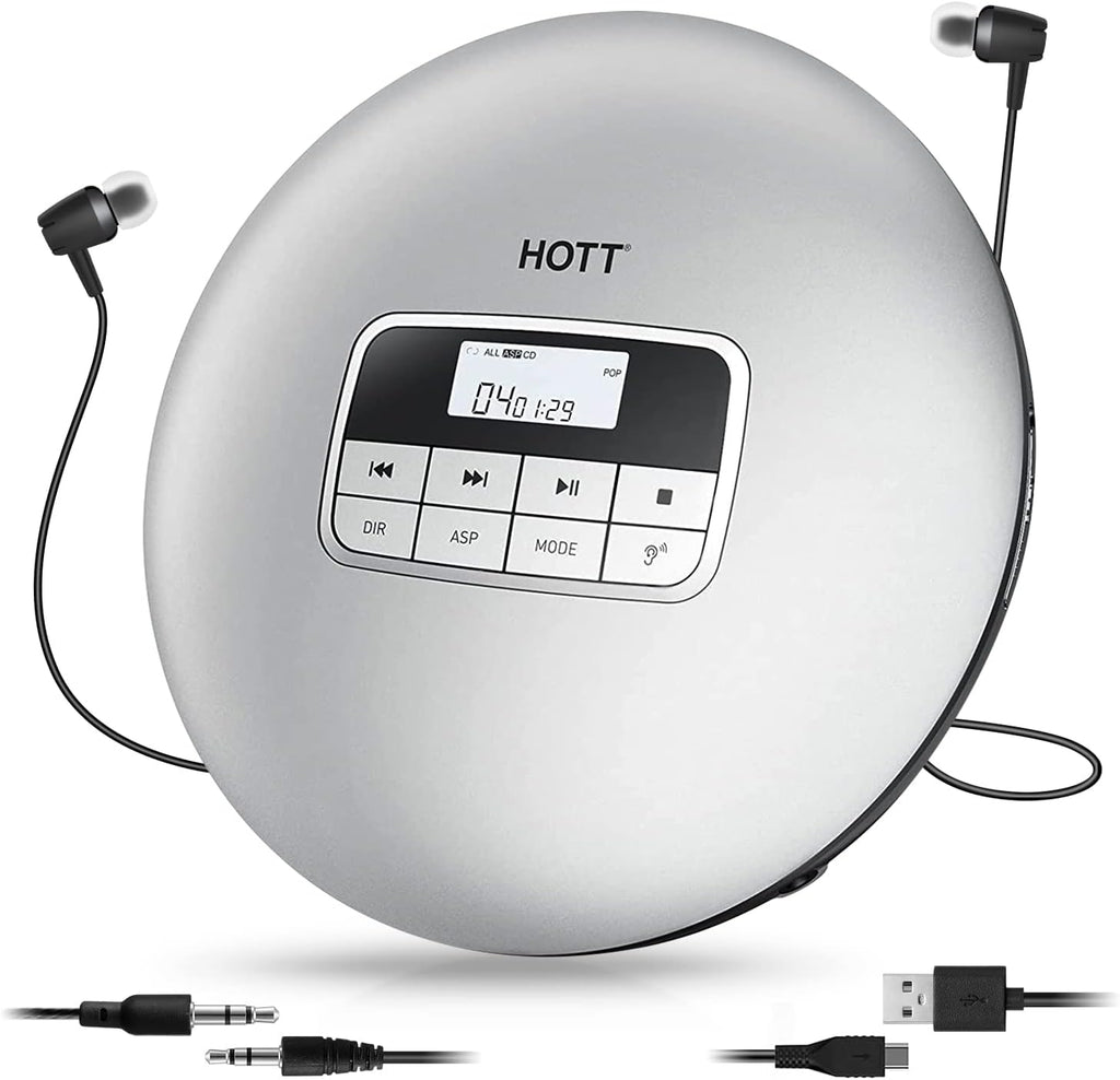 Portable CD Player with Anti-Skip Protection and Headphones D484549