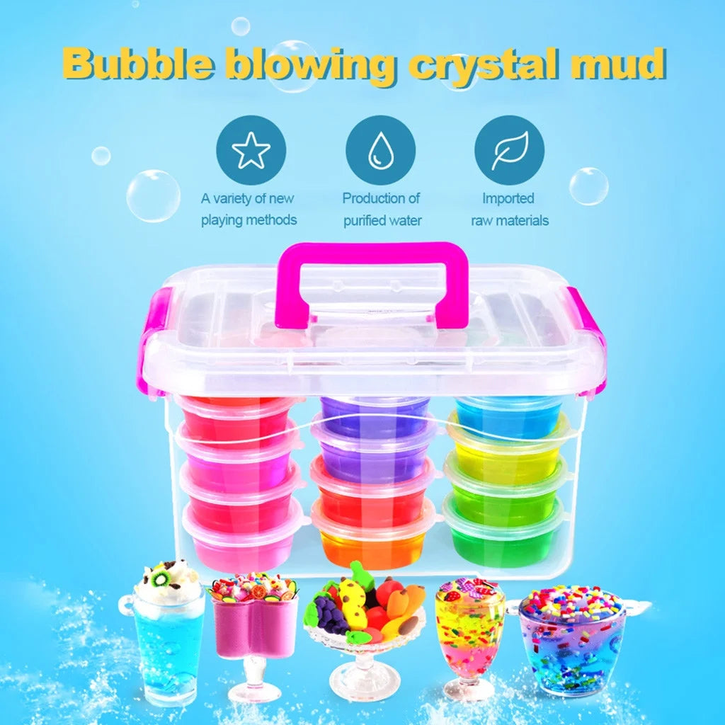 Crystal Mud Toys 12 Pcs Multicolor A68251
