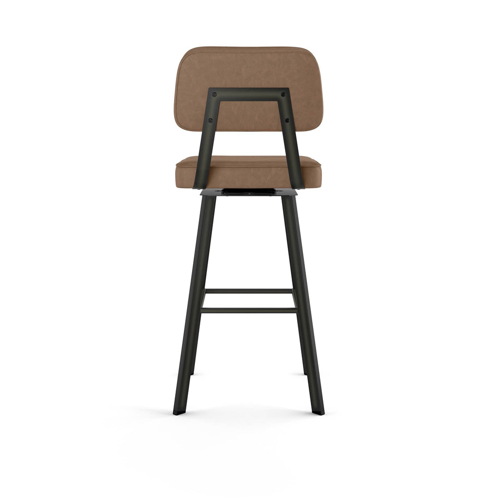 Mat Dark Grey Metal Swivel Barstool Q203818