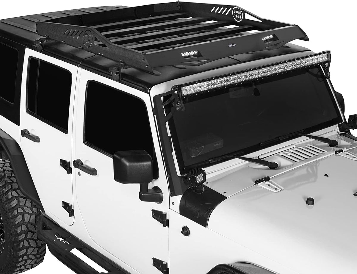 Hard Basket Roof Rack Carrier with Wind Deflector N90290