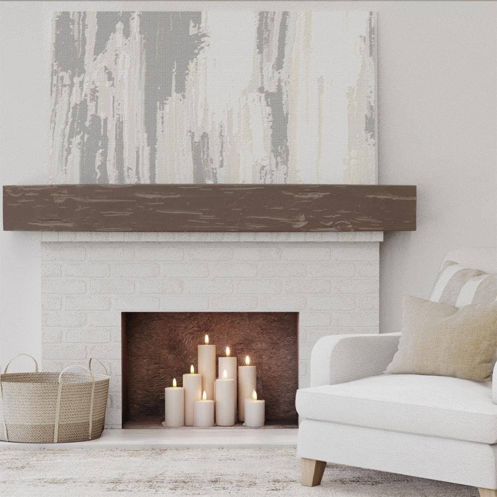 Vintage Mahogany Faux Wood Fireplace Mantel A156231