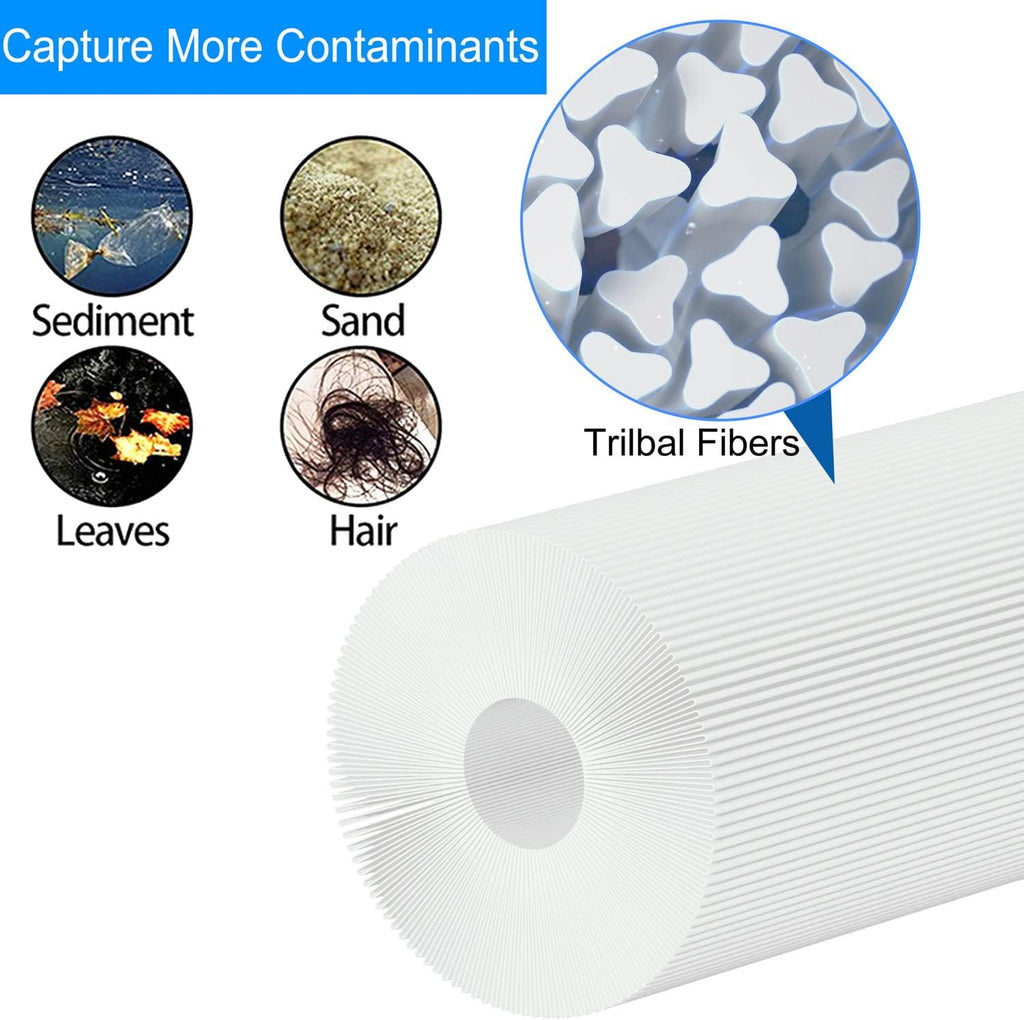 120 Sq.Ft Swimming Pool Filter Cartridge, Pack of 2 H3389