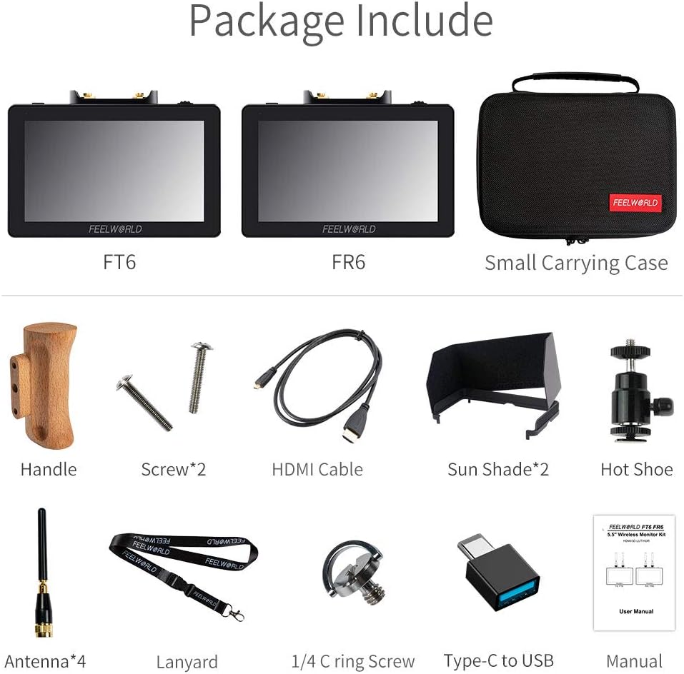 5.5 Inch Wireless Video Transmission Field Monitor with Built in Transmitter and Receiver F1620