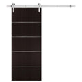 Sliding Barn Door 36x80 Wenge Stainless Steel Hardware Rail 6.6ft G14031