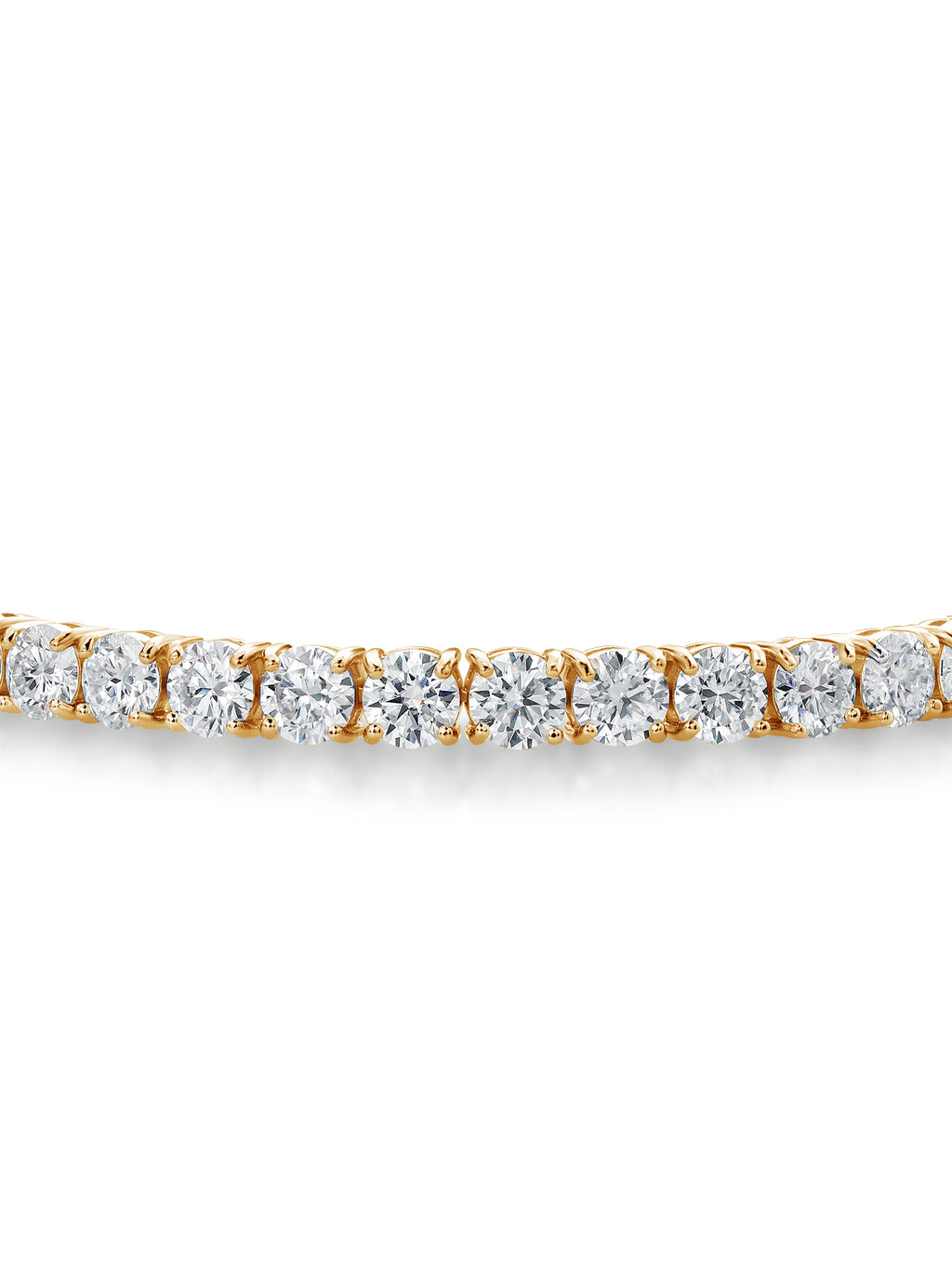 18K Yellow Gold Plated Silver White Moissanite Tennis Bracelet N246