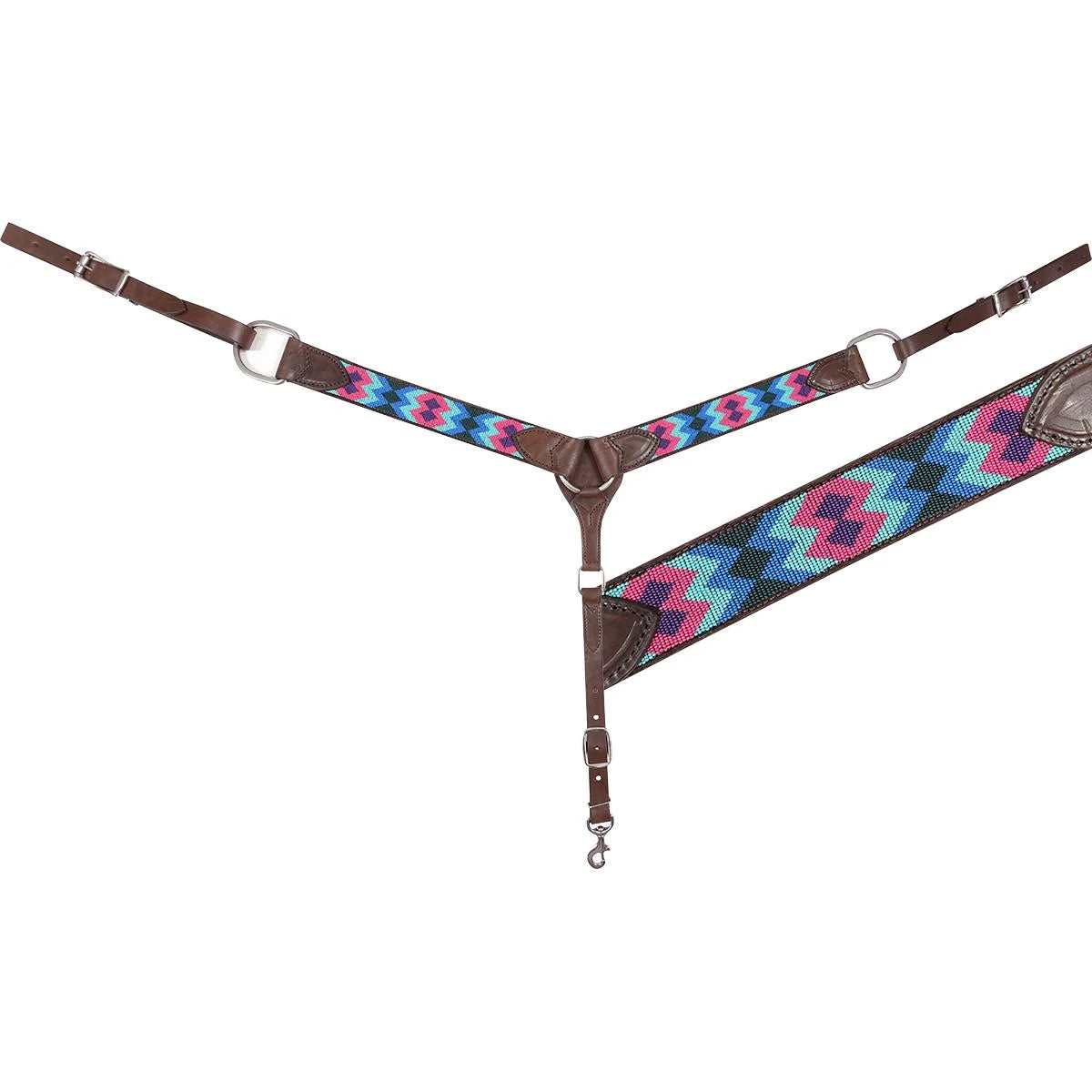 2in Beaded Breast Collar Turquoise O167
