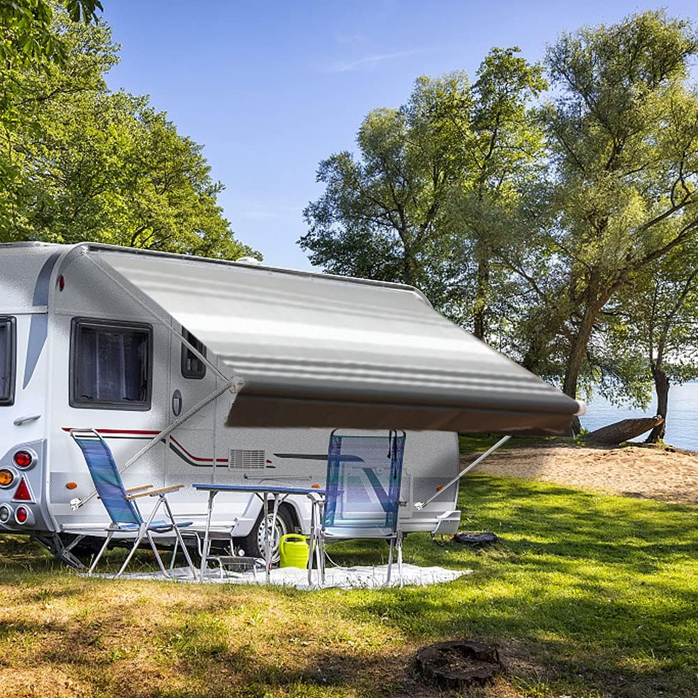 Black Strip 18 Feet Vinyl RV Awning Replacement D475