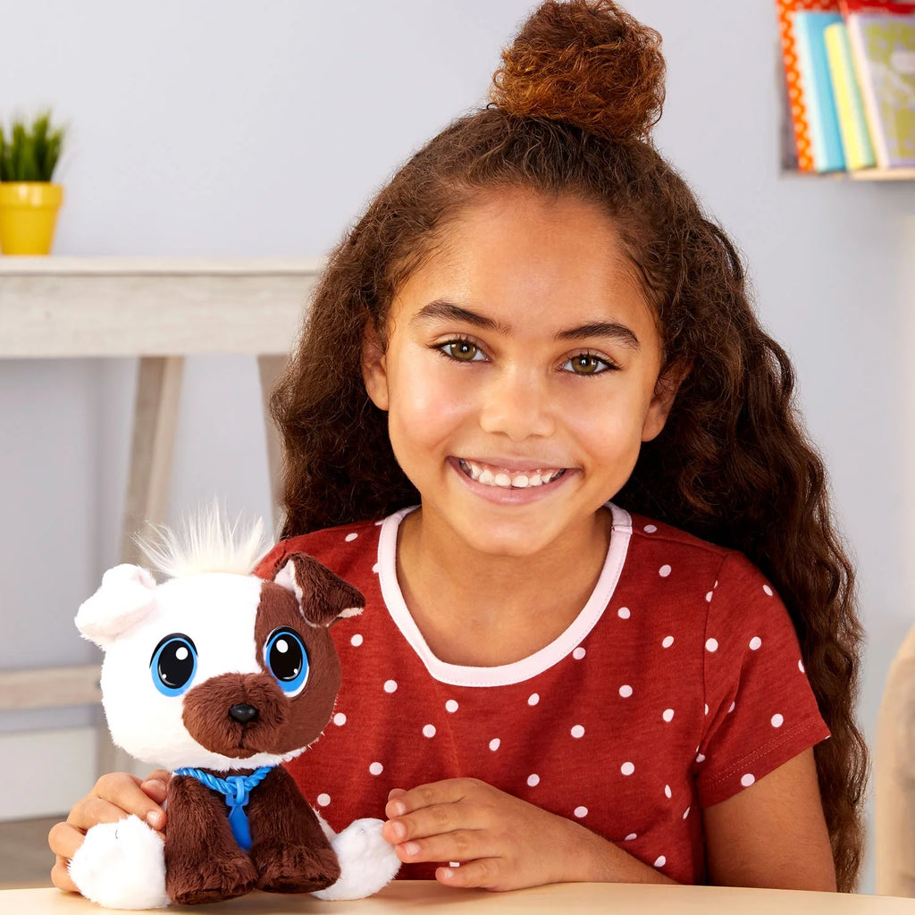Boxer Mix Soft Plush Pet Toy with Collar, Tag, Doghouse, Stickers, Activities Ages 3+ Y6807