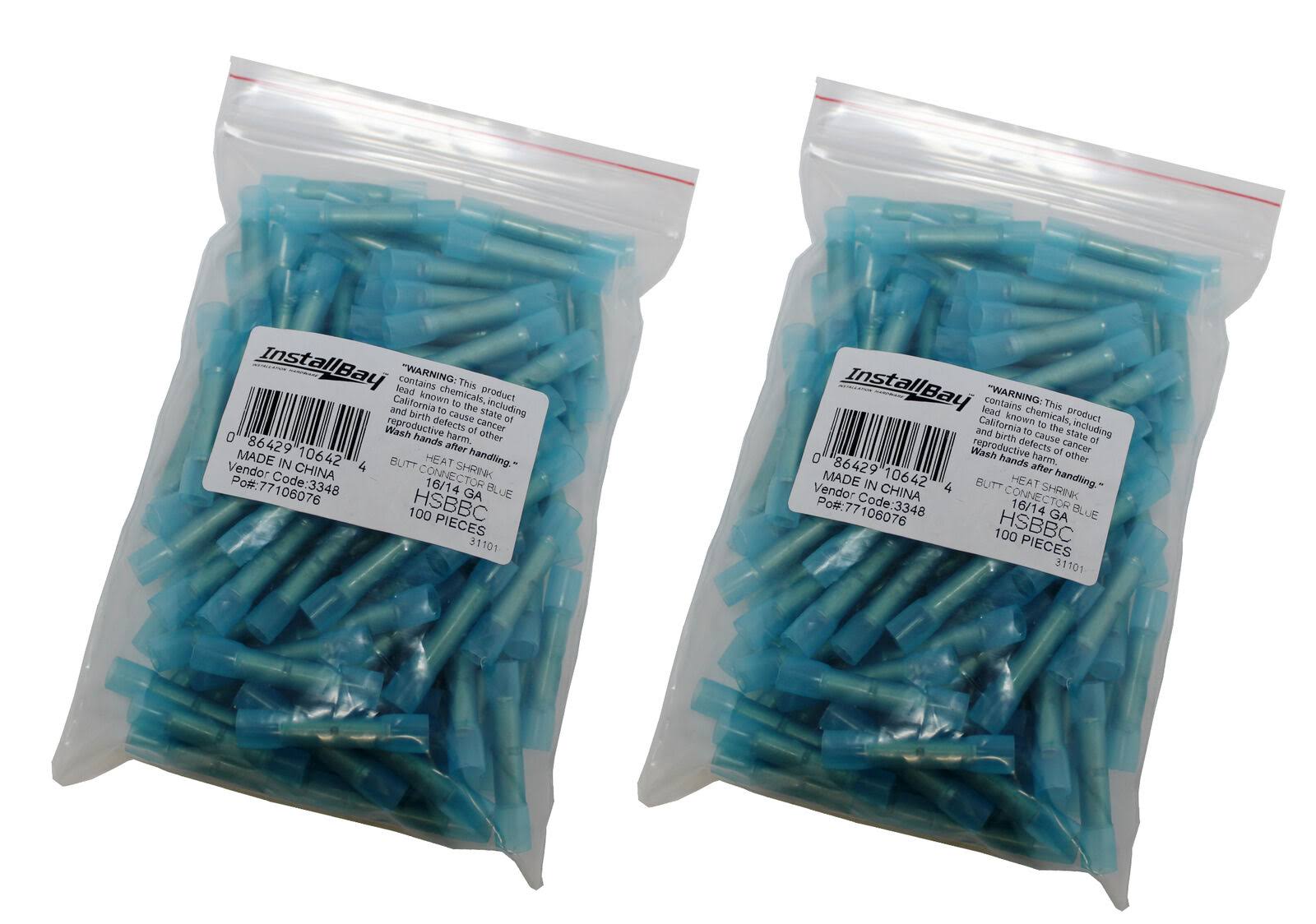 200 PC Waterproof Heat Shrink Blue Butt Connector U6648