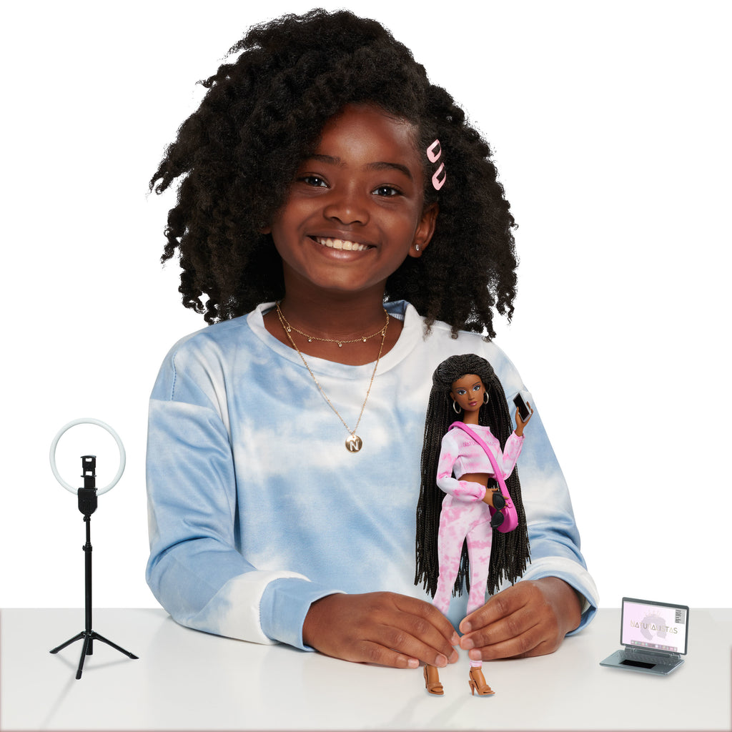 11.5-inch Fashion Doll with 4B Textured Hair, Medium Brown Skin Tone V630463