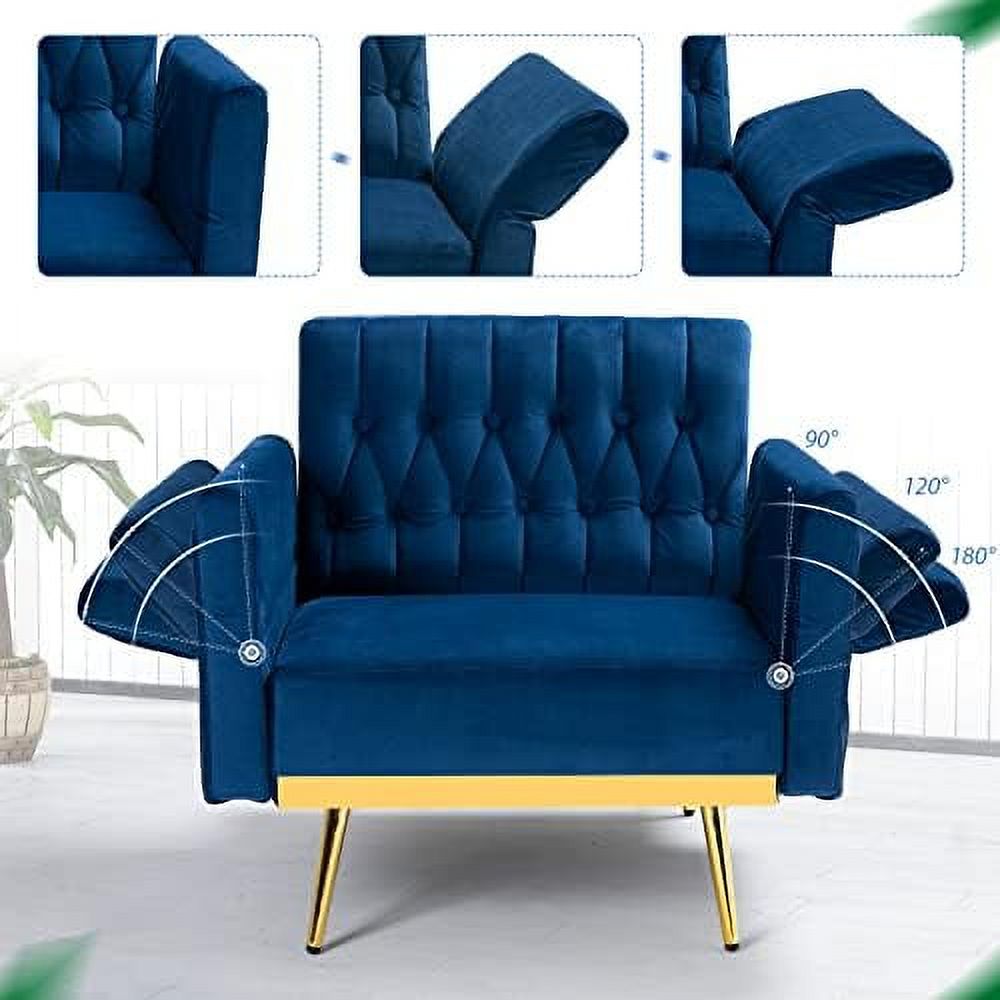 Pink Velvet Accent Chair with Ottoman and Pillow Q5654