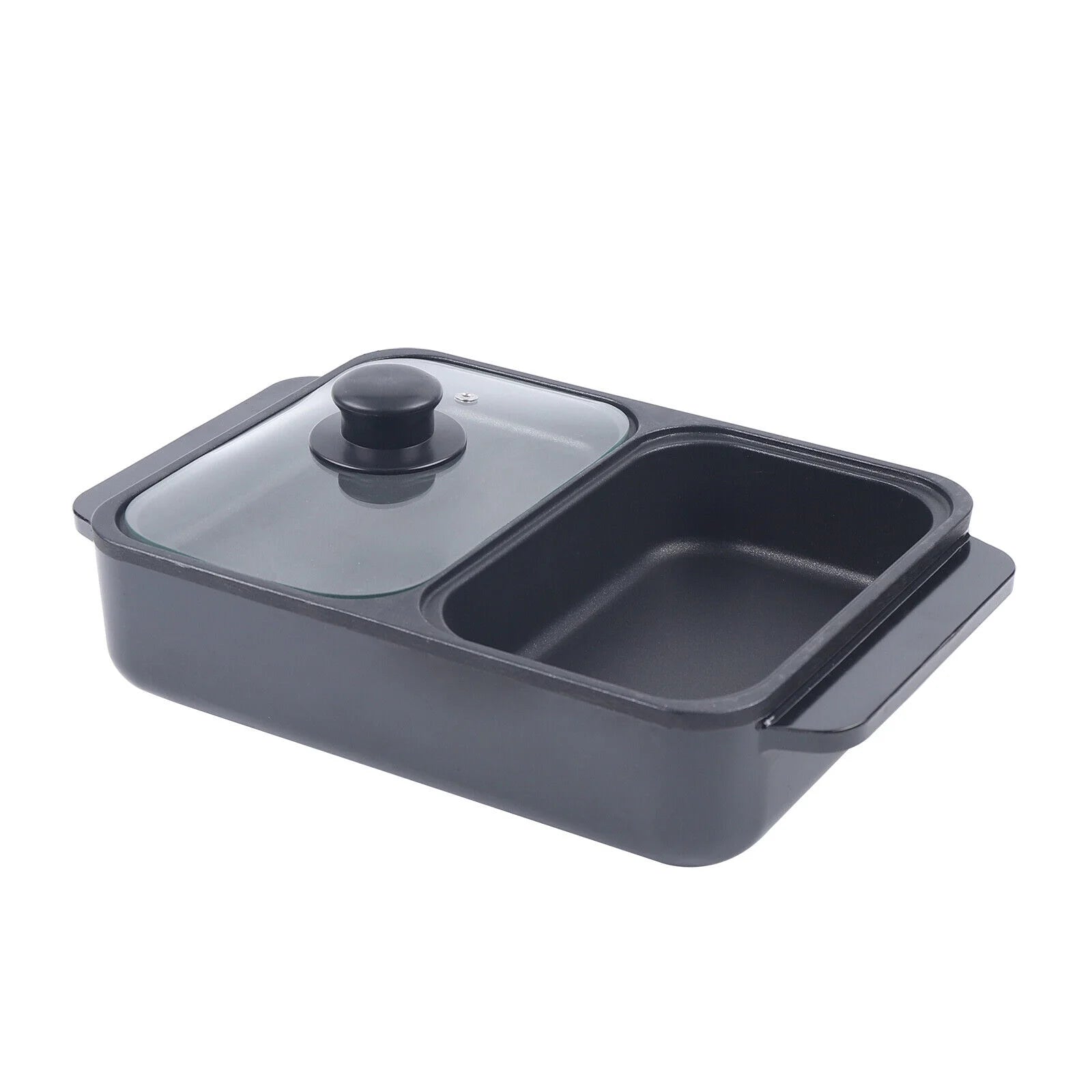 2-in-1 Electric Hot Pot BBQ Grill Smokeless Cooking Pan 1200W R16986