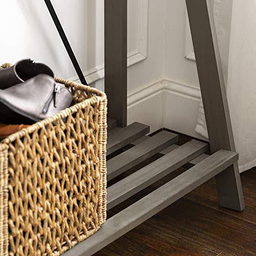 Grey Solid Wood Hall Tree U86268