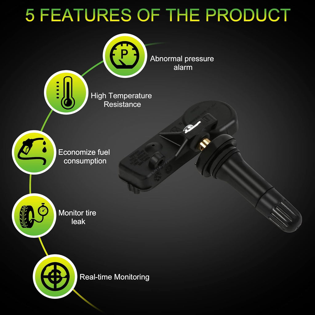 TPMS Sensor 315MHz Tire Pressure Monitor Sensor Replacement Pack of 2 N266