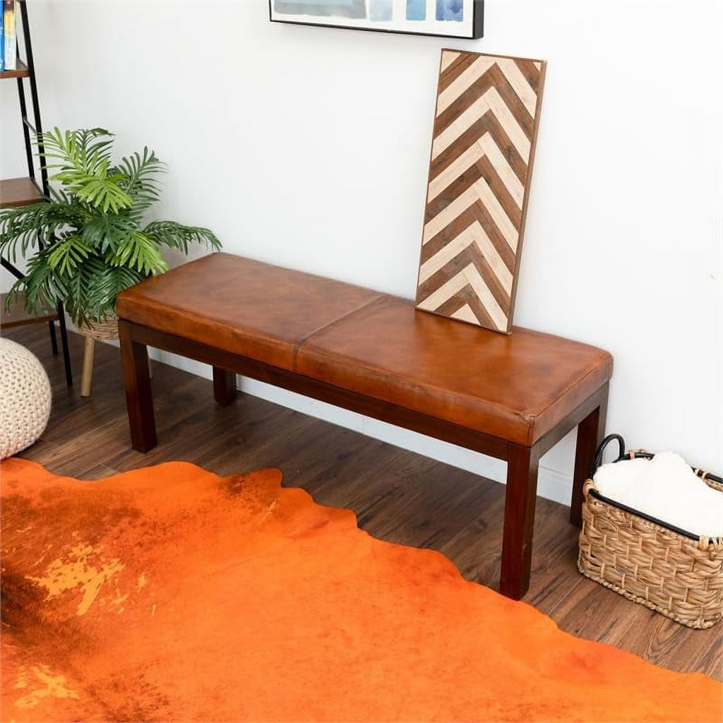 Genuine Leather Bench M2728