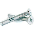 Qty 2 Sleeve Anchor 3/8x22 x 6x22 Phillips/Slotted Combo Flat Head Steel Zinc Pkg of 50 X172