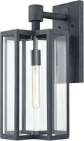 Aged Zinc 1-Light Sconce with Clear I906