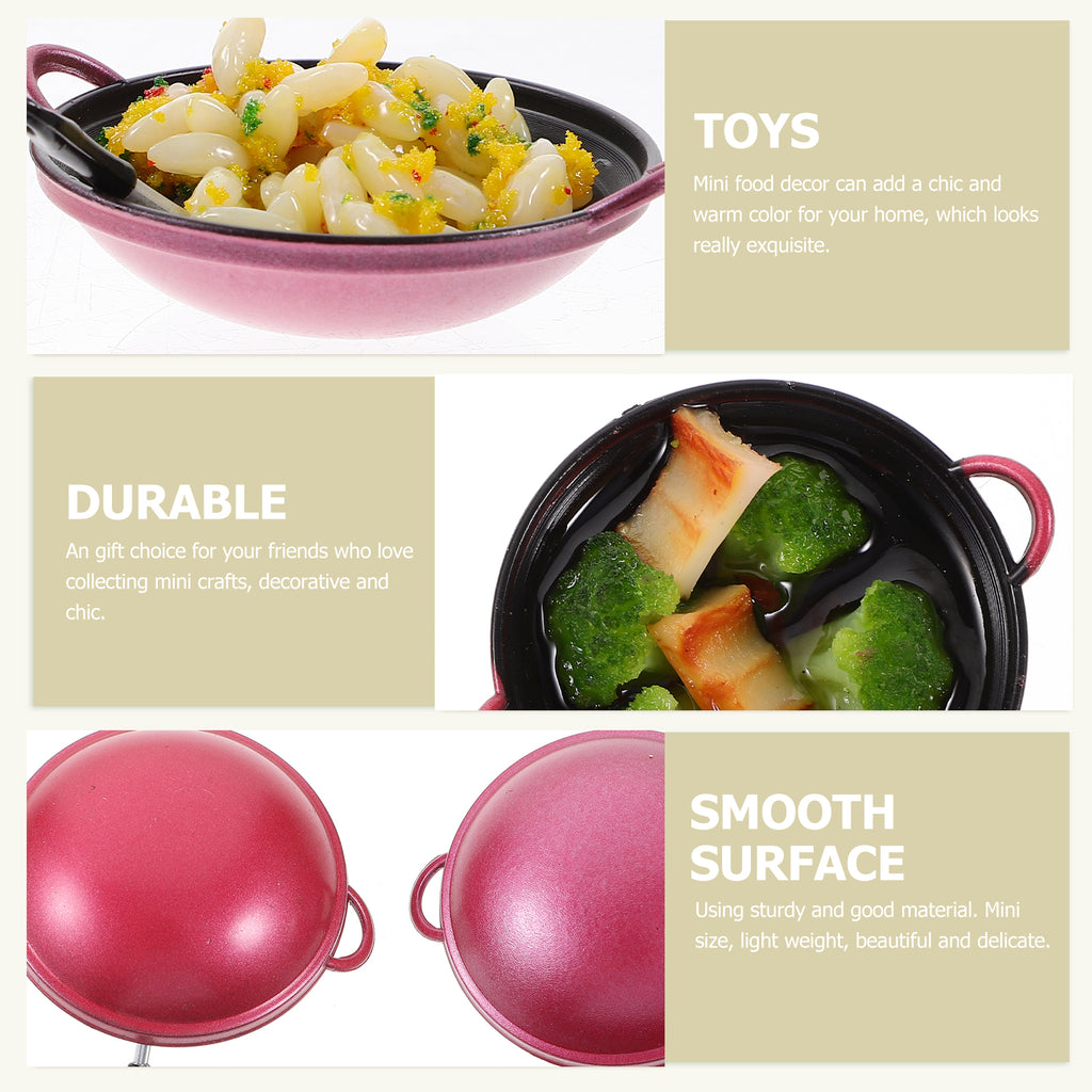 2 Pcs Mini Decor Tiny House Collectibles Doll Miniatures Micro Kitchen Decoration J686811