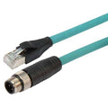 Category 5e M12 4 Position D Code SF/UTP Industrial Cable, M12 M / RJ45, 10.0M F180037