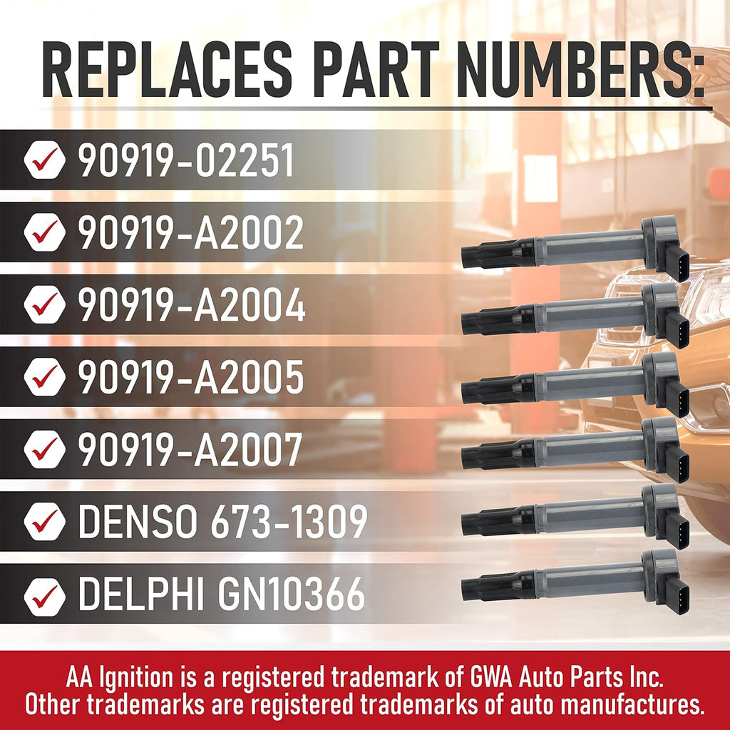 Ignition Coil Set of 6 for Toyota, Lexus & Scion Vehicles F5853