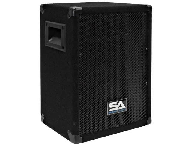 Pair of 8 inch DJ Speakers with 35& Speaker Cables Y4214