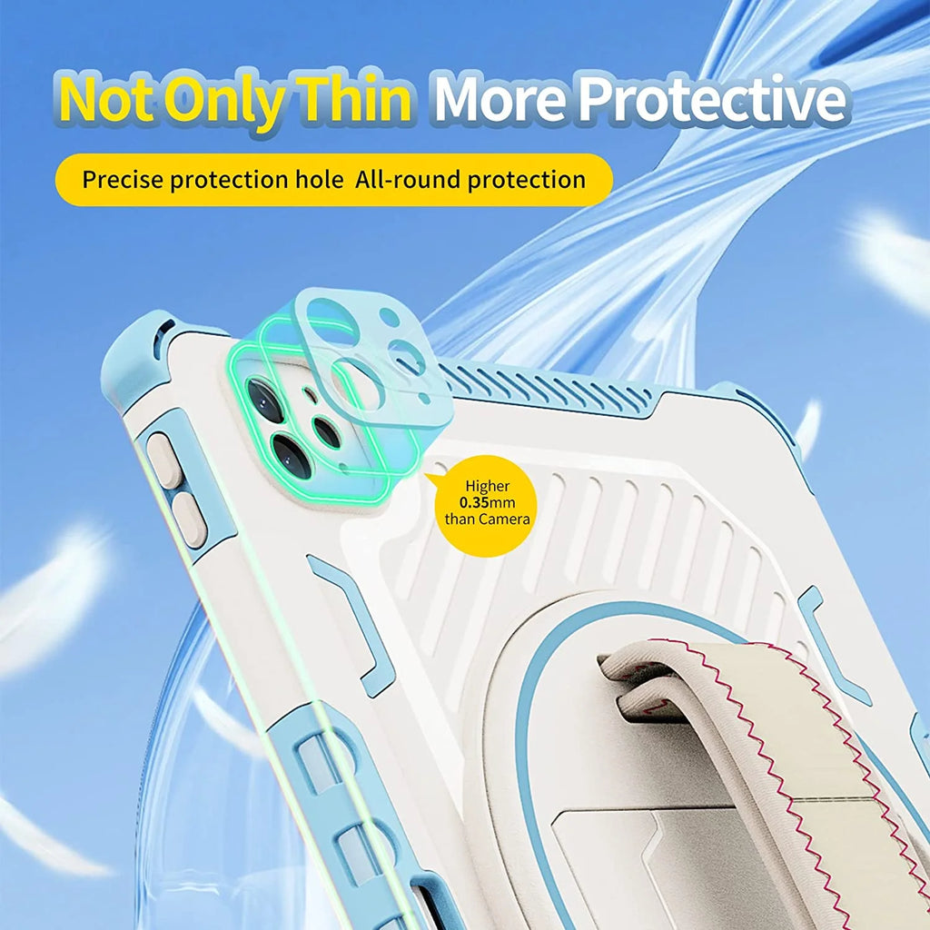 Heavy Duty Protective Cover with 360° Rotating Hand Strap & Stand Shoulder Strap G2570