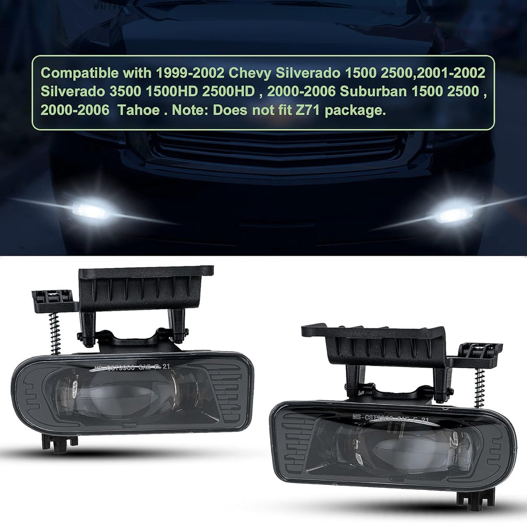 Front Bumper Projector LED Fog Lights 2PCS Black D94566