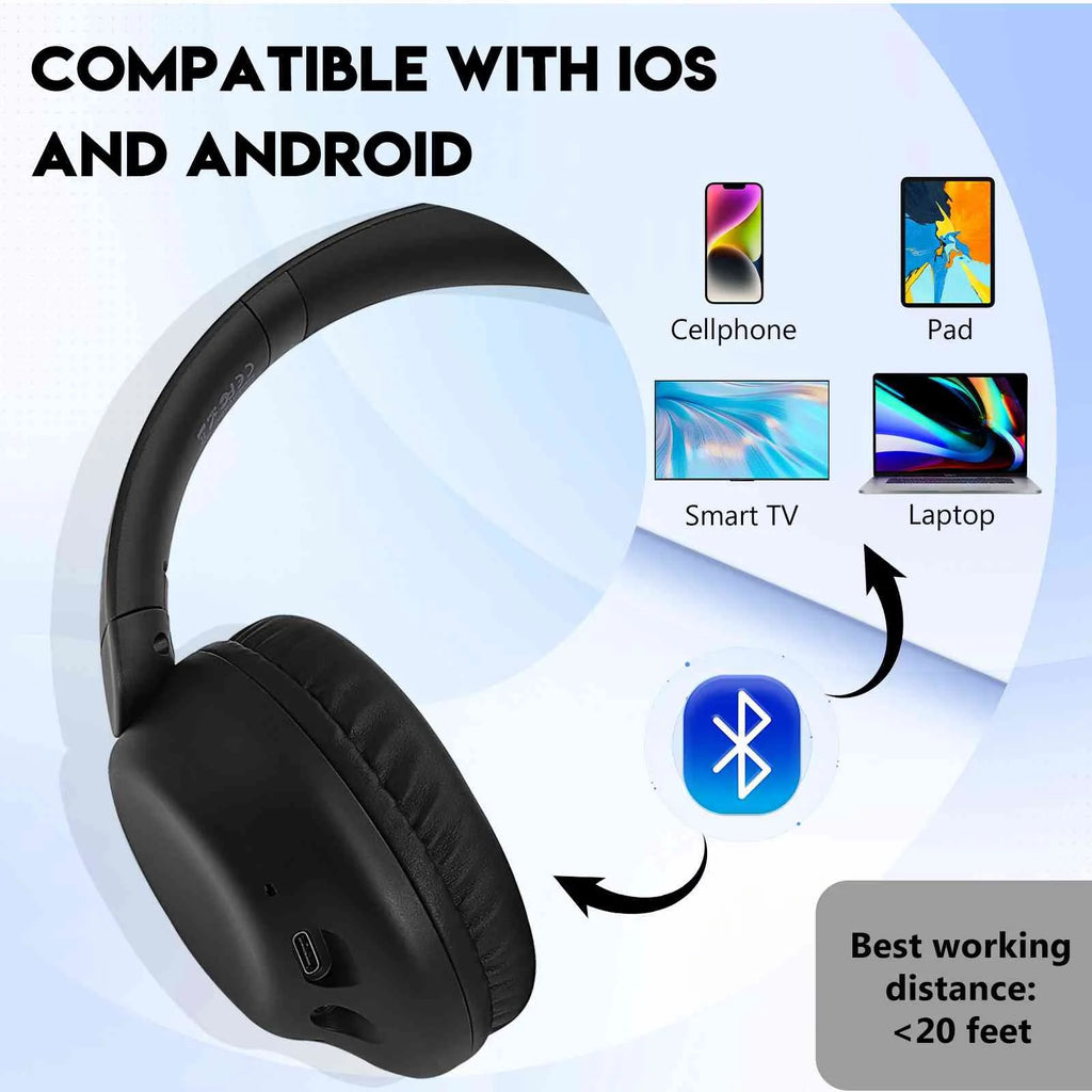 Wireless Bluetooth Over The Ear Headphones with Mic D5556