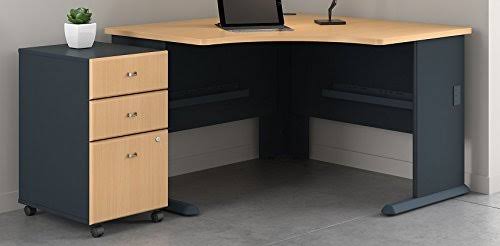 48 in. Corner Desk with Mobile File Cabinet - Beech X200