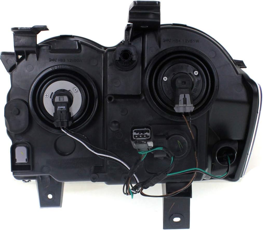 Passenger Side Halogen Headlight Assembly for Jeep Grand Cherokee 2008 2010 P23537