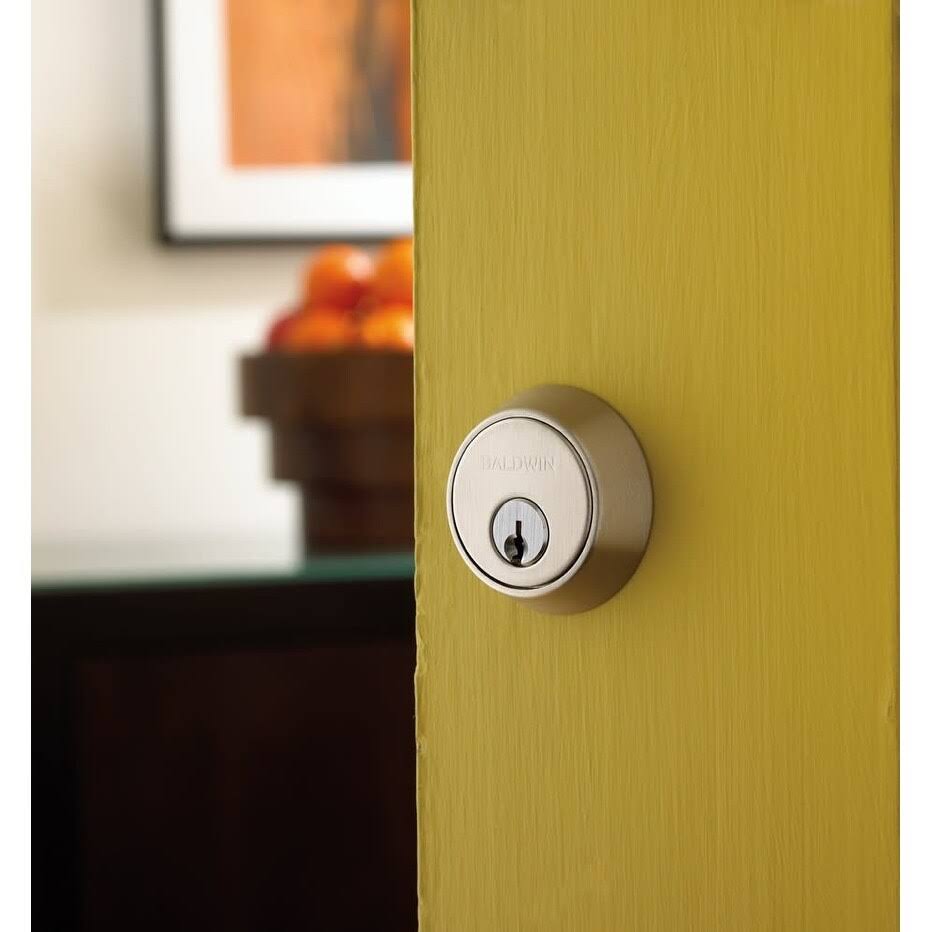 Polished Nickel Round Single Cylinder Deadbolt Z166