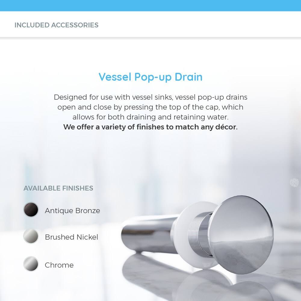 Aqua Chrome Vessel Faucet Ensemble E26768