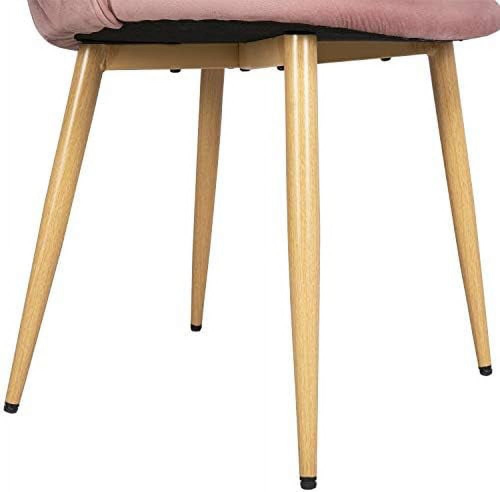 Pink Velvet Accent Chairs Set of 2 Z586