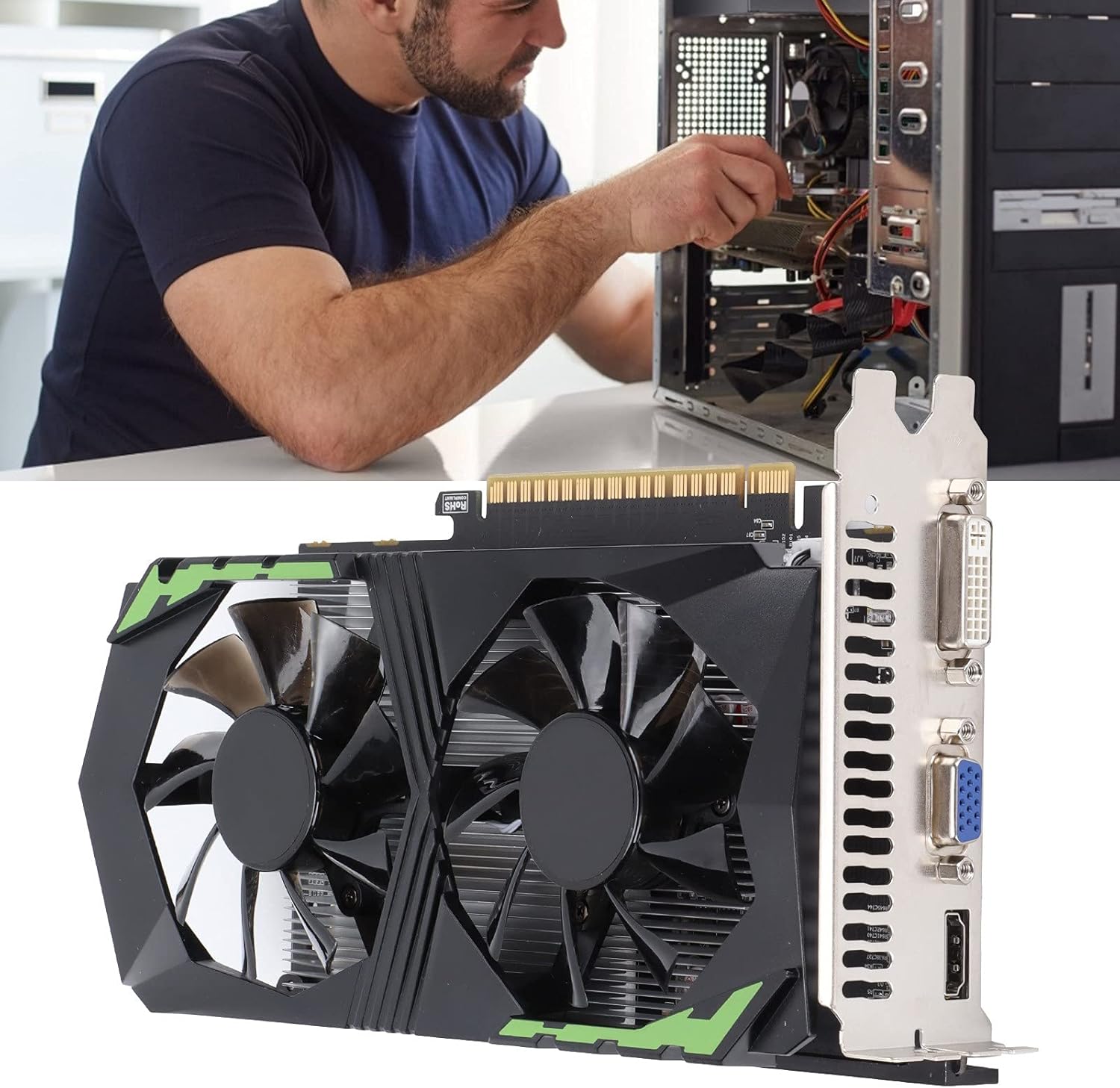 4GB DDR5 Dual Fan Computer Graphics Card Y2762