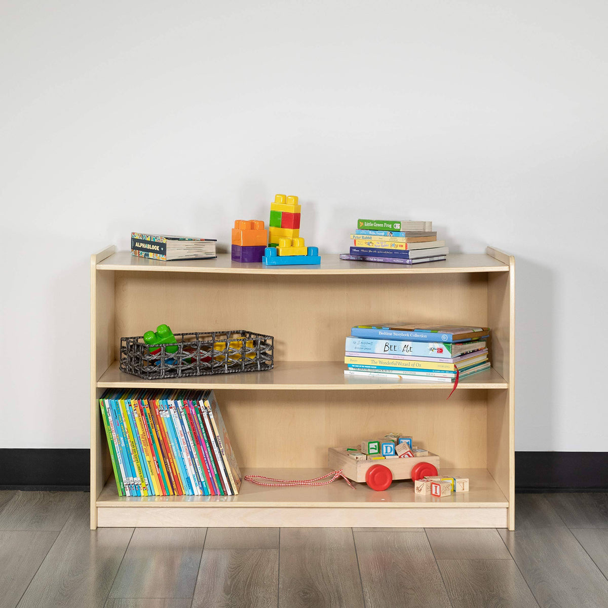 Wooden 2 Section School Classroom Storage Cabinet W6341