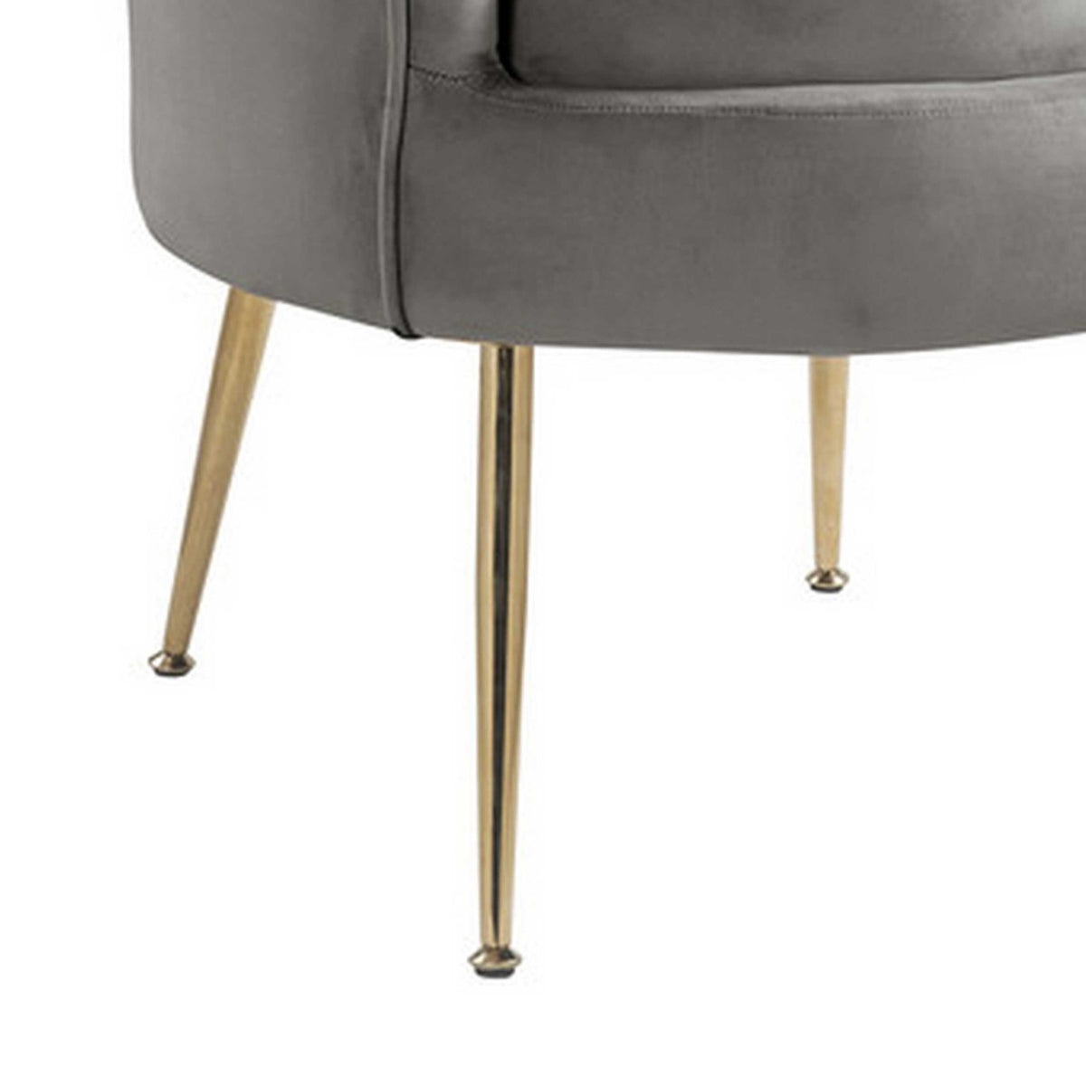 Gray Velvet Accent Chair Q4393