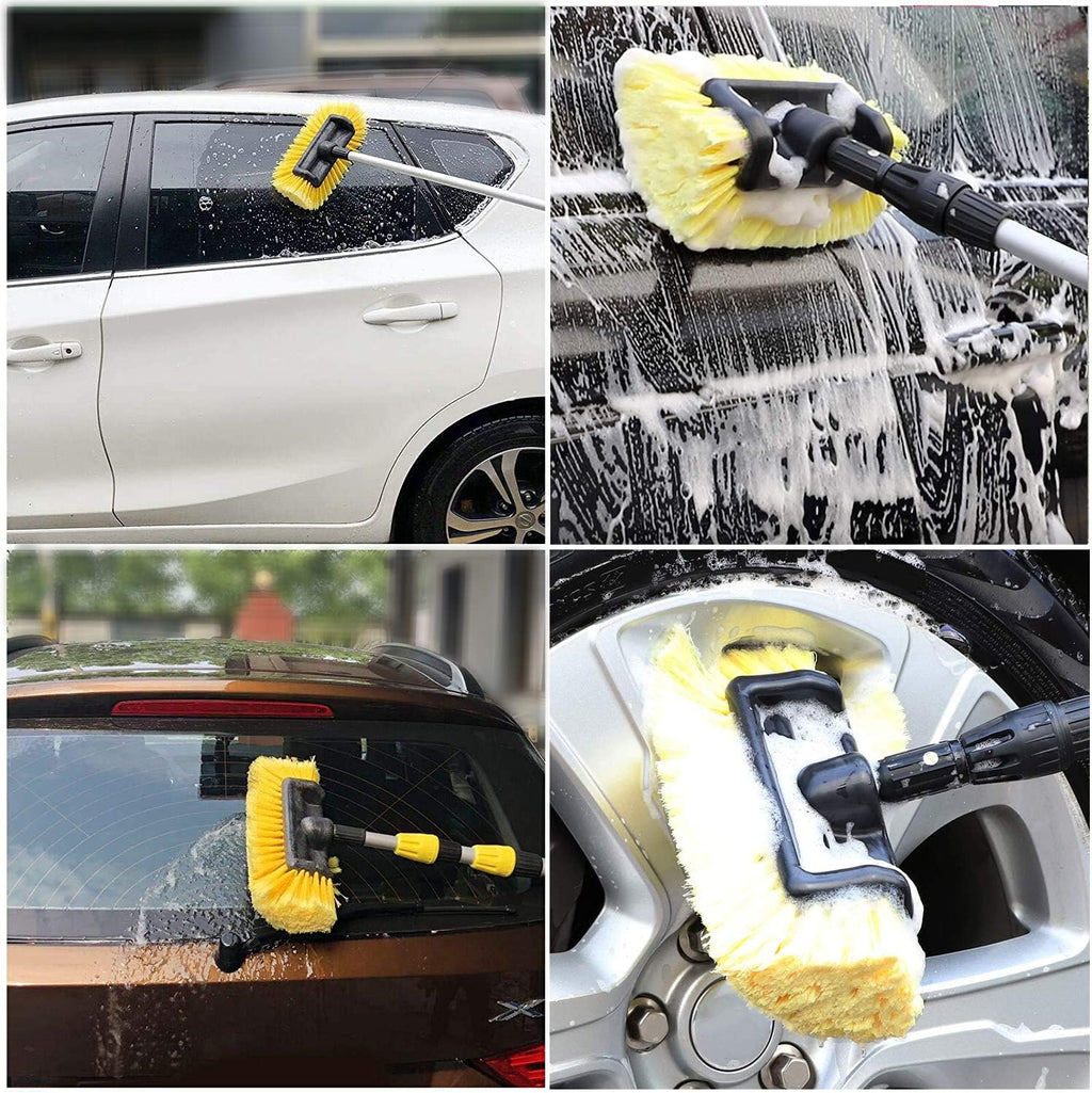 11 Foot Telescopic Flow Through Car Wash Brush with Soft Bristles Z4963