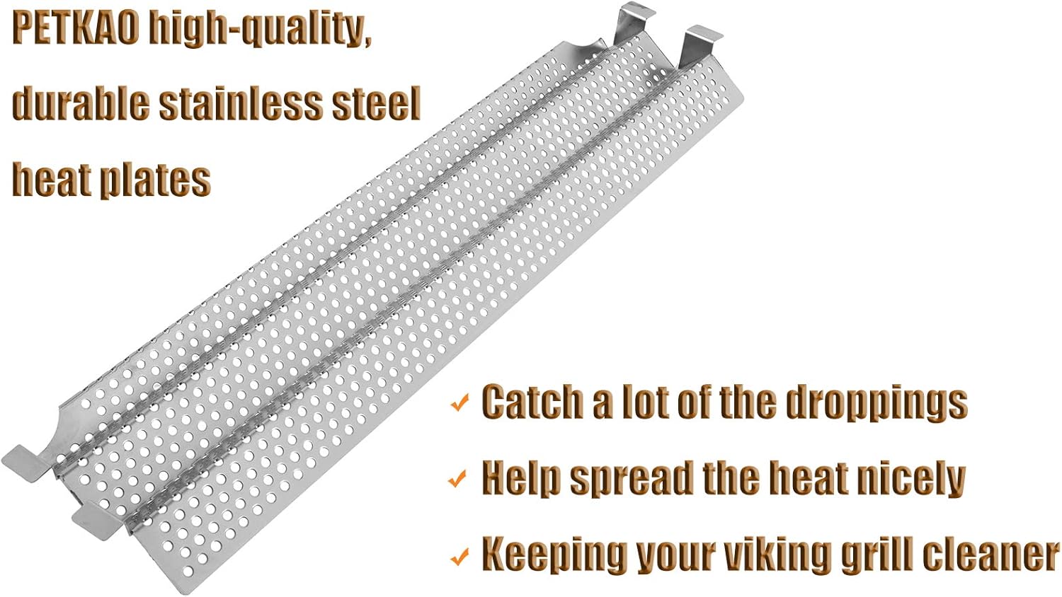 Stainless Steel Heat Plates Replacement Parts, 8PCS V476